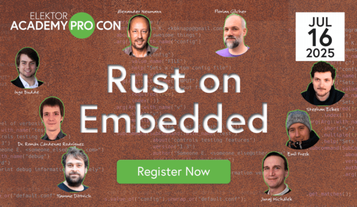 Elektor Academy Pro Conference - Rust on embedded - speaker