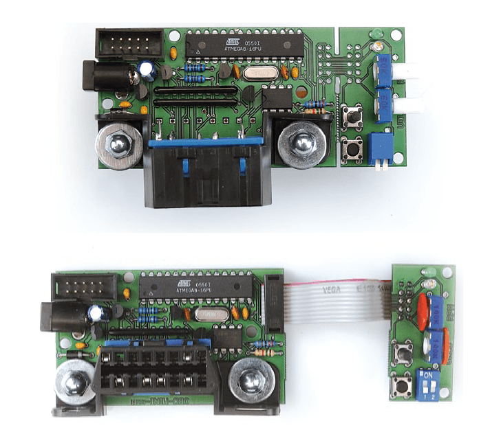Sample PCB with mounted OBD connector