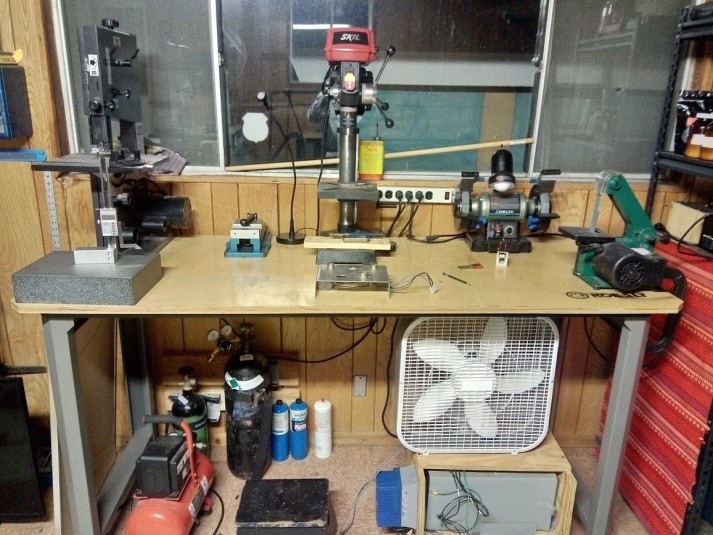 Pozhitkov workspace includes machine tools