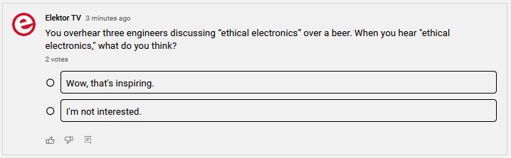 Elektro TV poll ethical electronics