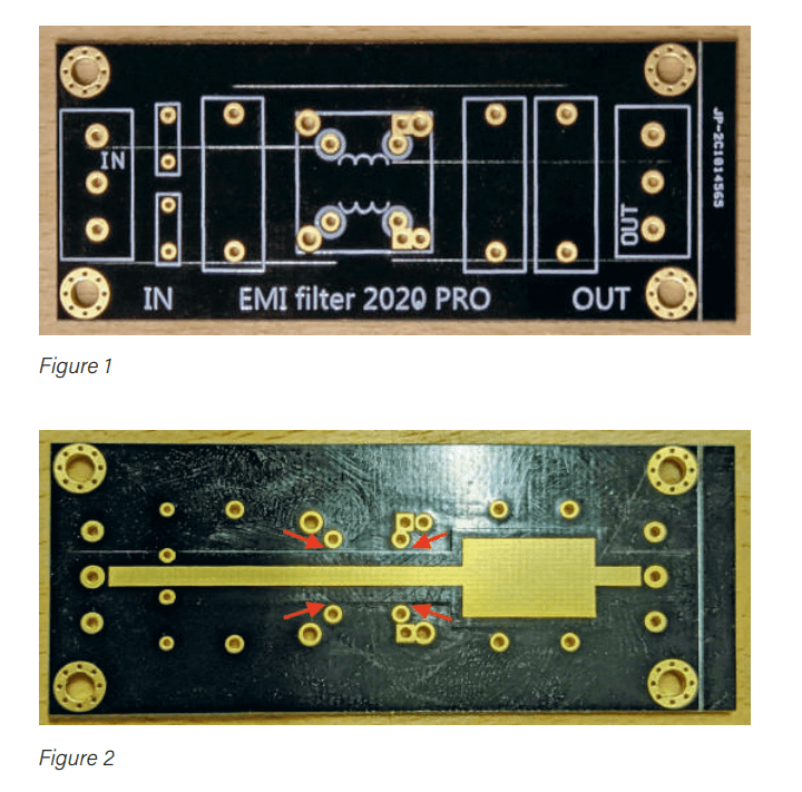 EMI filter top and bottom