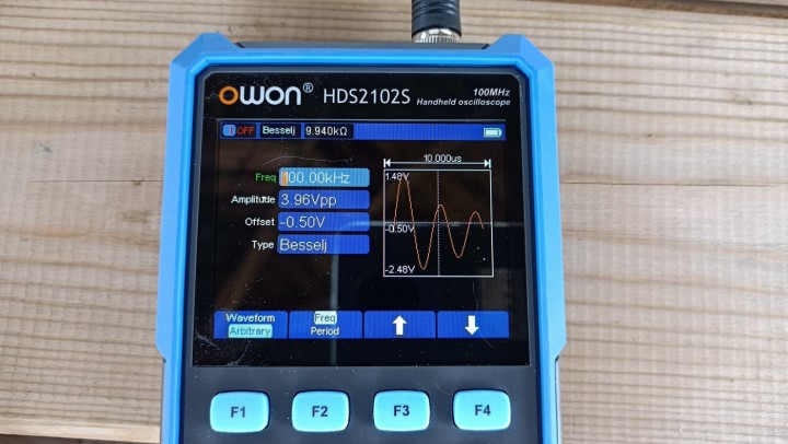 owon hds2102s signal generator set up