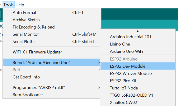 Arduino IDE Boards