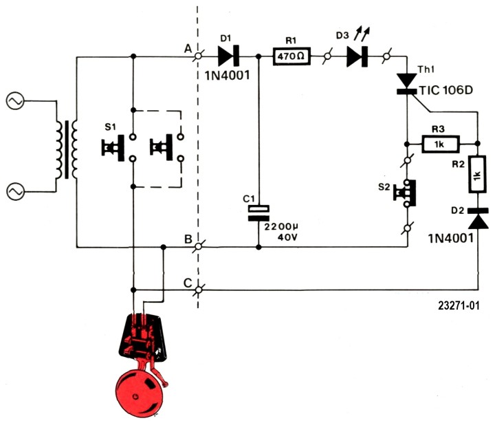 Figure 1 doorbell memory circuit