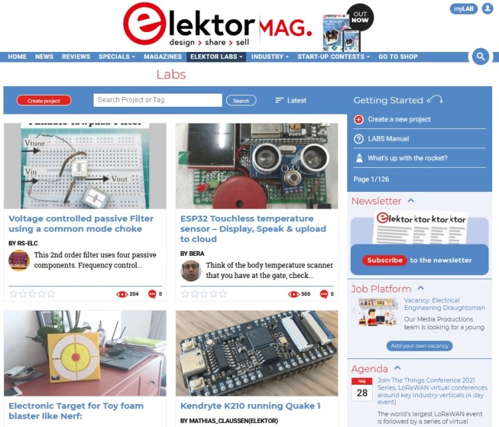 Elektor Labs platform