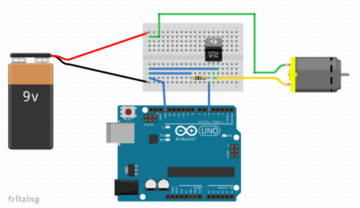 Fritzing - Motor controlled with MOSFET. Why do MOSFETs need drivers?