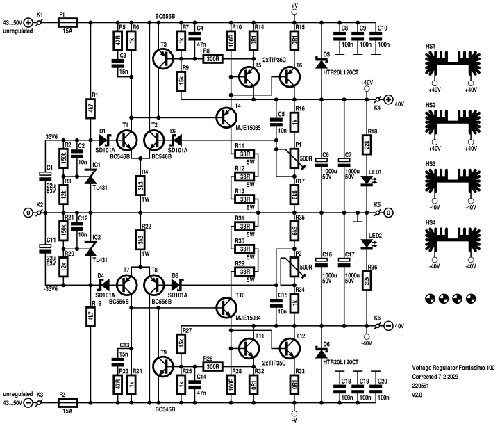220581-1 Voltage Regulator Fortissimo-100 schematic v2.0
