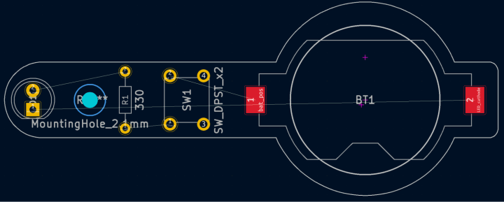 Automatic trace route feature on this PCB. KiCad 7