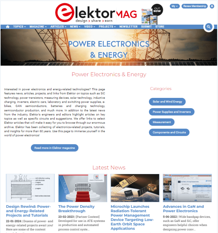 power and energy page -  Elektor Lab Notes