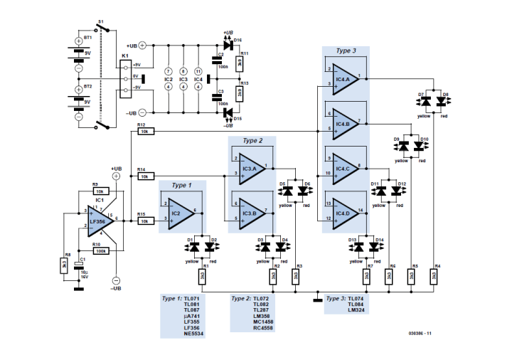 op-amp tester circuit