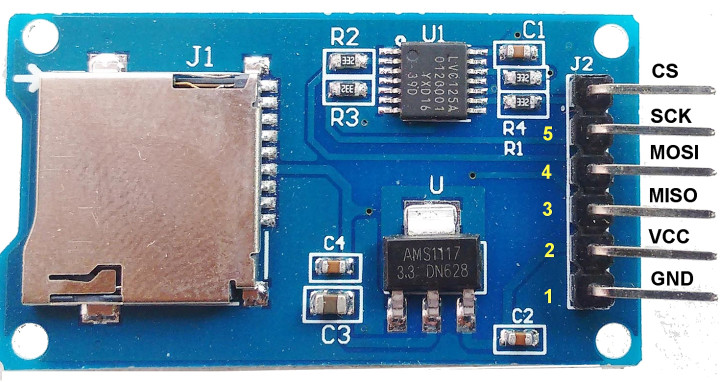 Figure 5: The microSD module for the power consumption project.