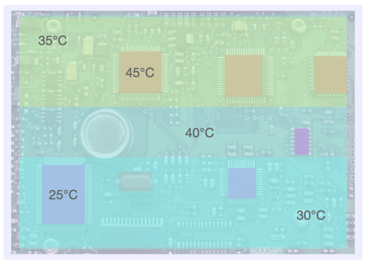Thermal Imaging of a PCB