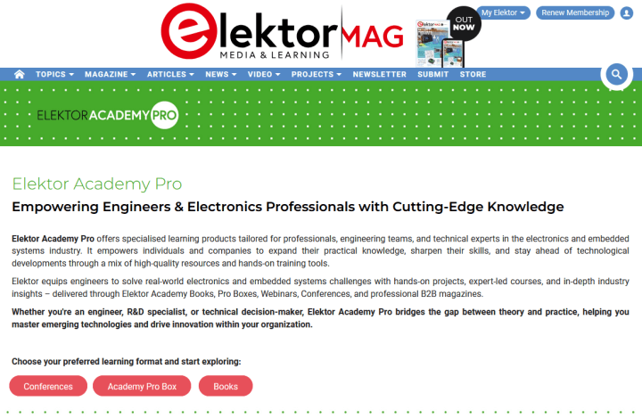 Elektor Academy pro