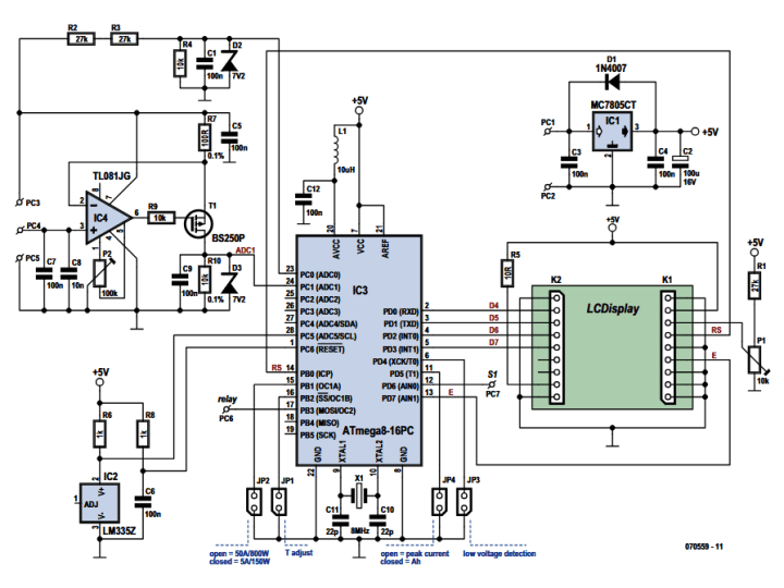 Dc power meter circuit
