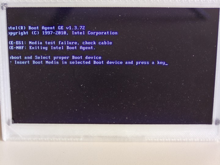 Error message at boot