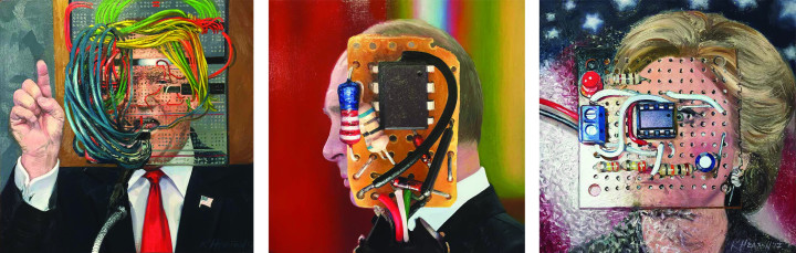 Heaton Art: Trump Putin Clinton