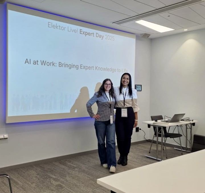 Beatriz and Glaucileine at Elektor Live! Expert Day 2025