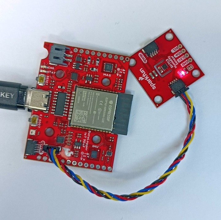 SparkFun DataLogger IoT mit Qwiic-Feuchtesensor-Karte