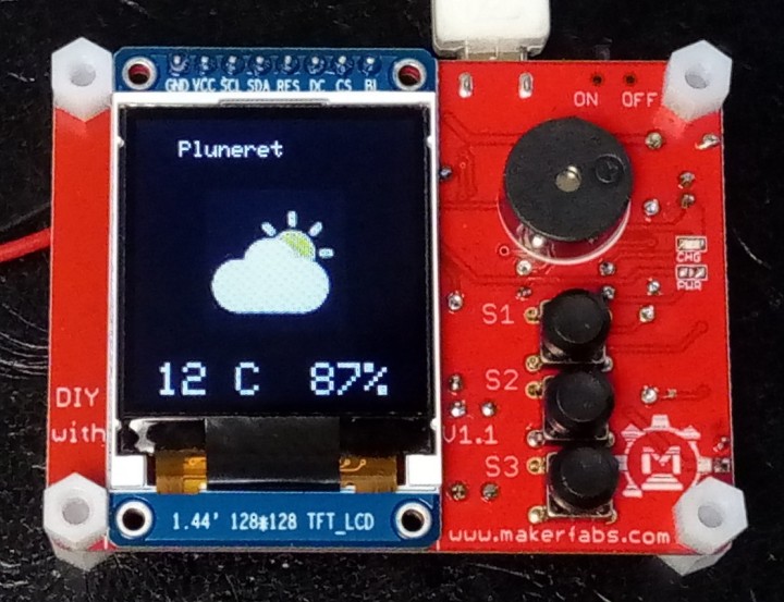 MakerFabs DIY ESP32 SmartClock Kit with Weather Forecasting