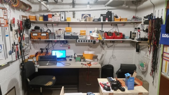 Alain Nardi's electronics workspace for Industrial Measurement  and more