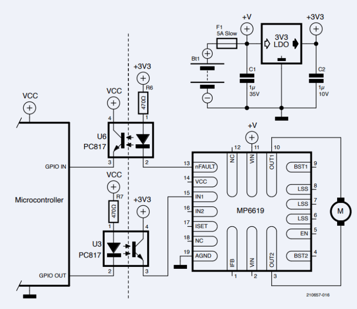 Circuit with optocouplers