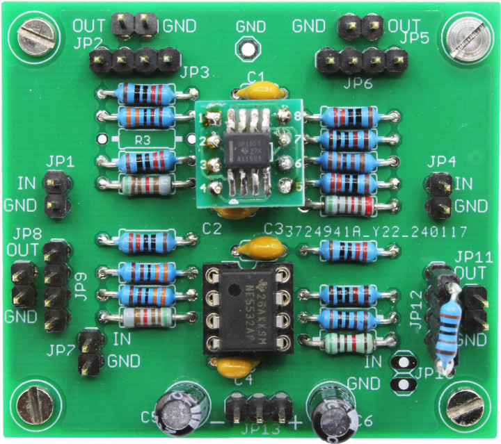 The assembled board