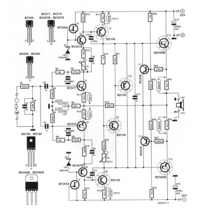 circuit AF power amplifier