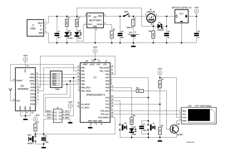 Circuit diagram of the transmitter.