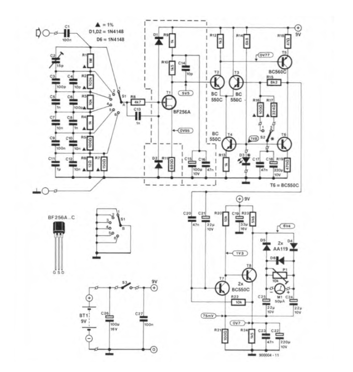 Millivoltmeter circuit