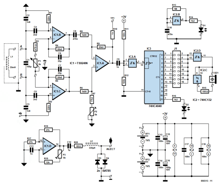 PCB short finder circuit