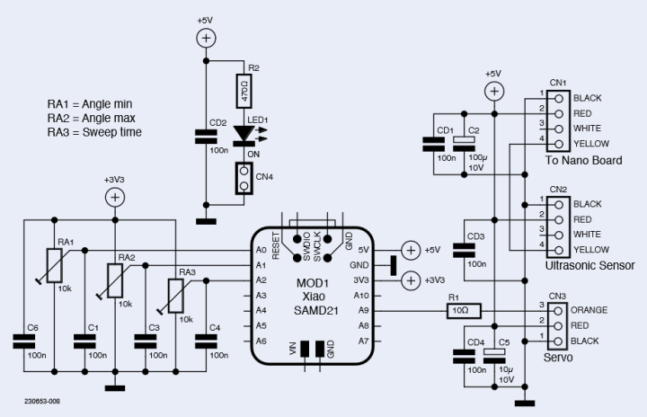Schematic of servo control module