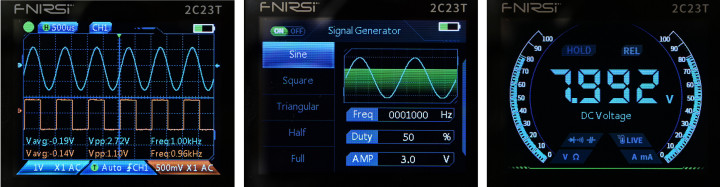 Three instruments in one device