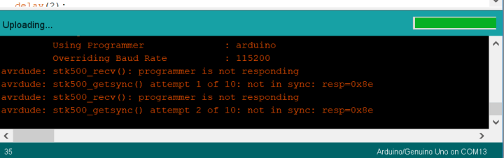 Arduino IDE upload error