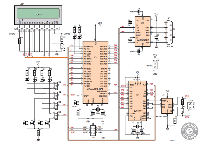 CAN tester schematic