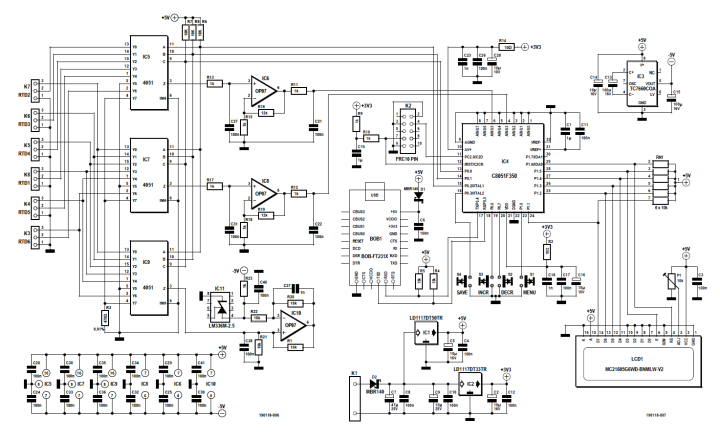 Temperature monitor schematic