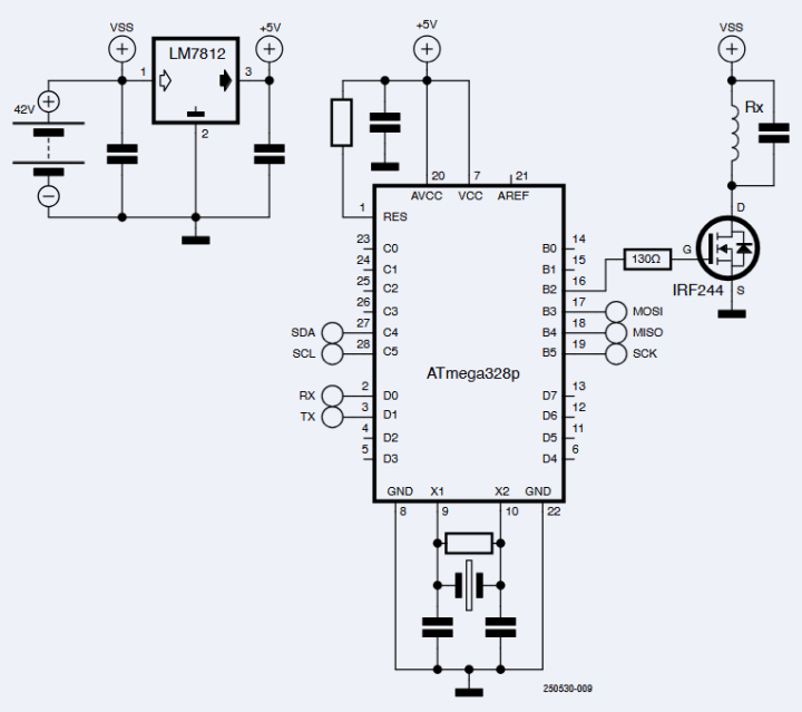 Schematic circuit of the transmitting section.