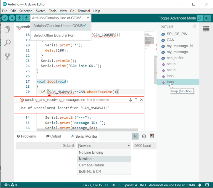 Arduino Pro IDE in advanced mode