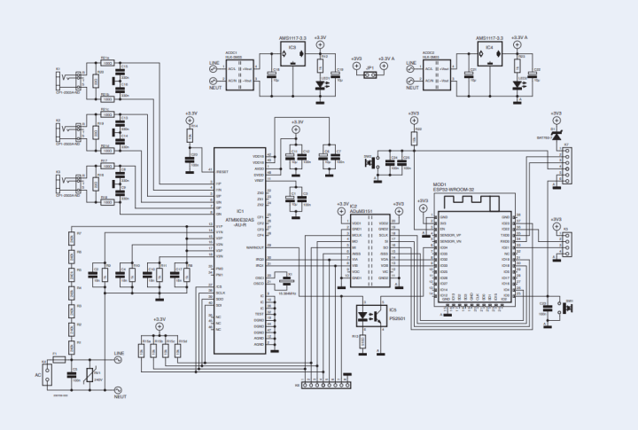 ESP Energy Meter schematic