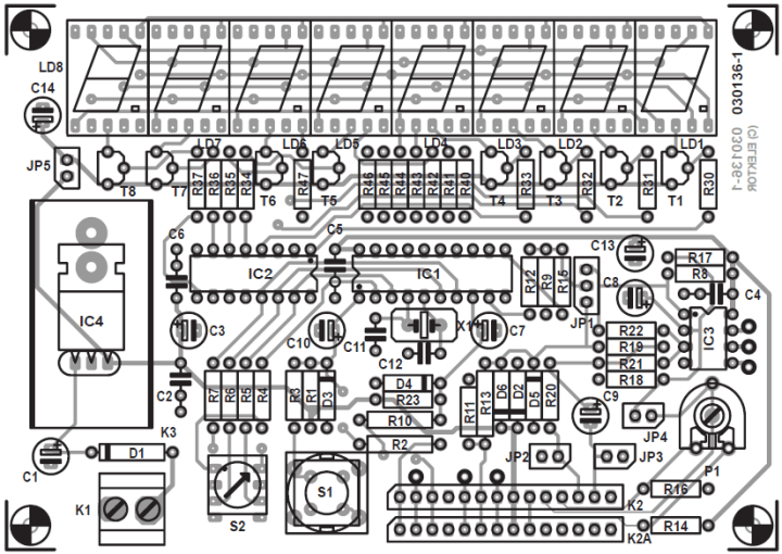 Frequency meter PCB