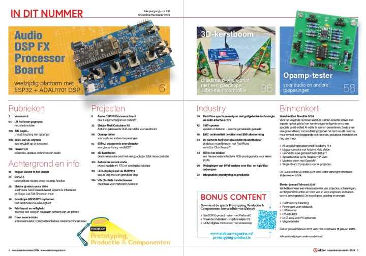 Elektor Nov/Dec 2024 TOC - prototyping and production