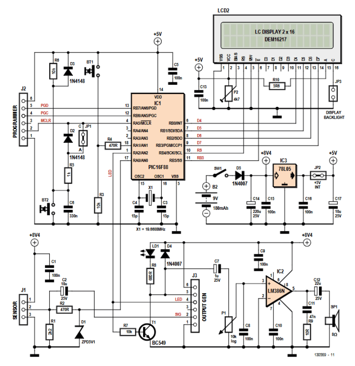 Radiation meter circuit