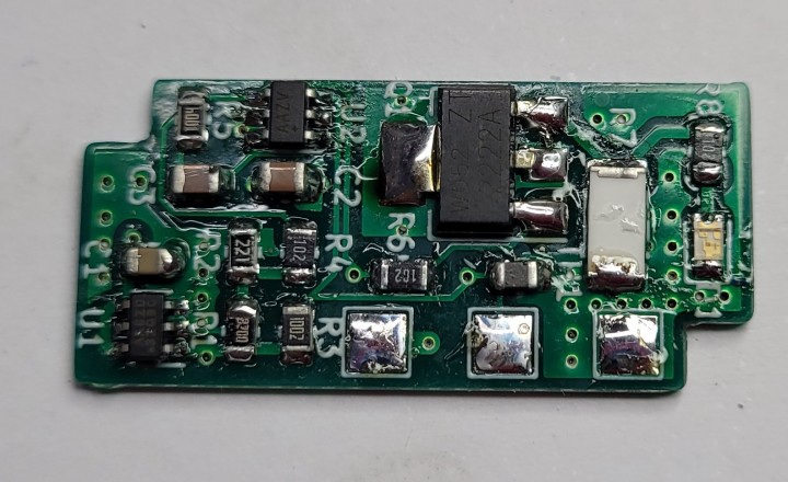 The heater PCB, SMDs only..