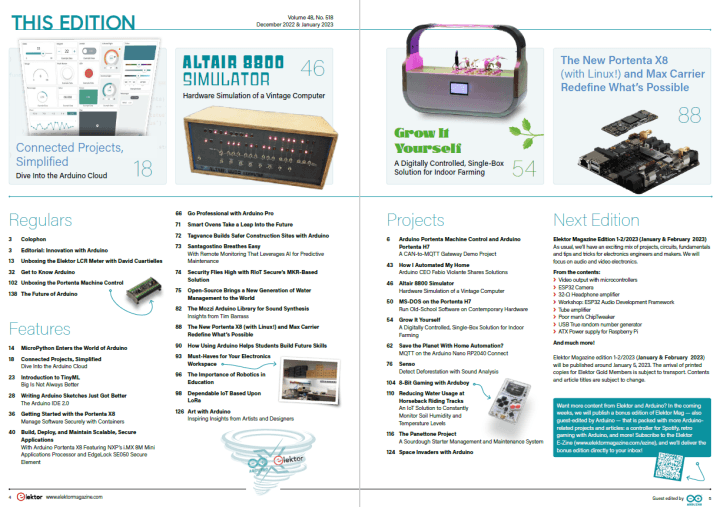 Available Now: Take a Look at Elektor Mag, Guest-Edited by Arduino ...