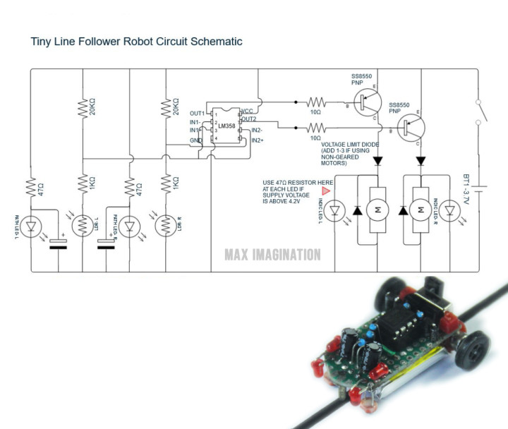 Make the Tiniest Line Follower Robot without a Microcontroller ...