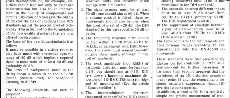 from din to equa-standards