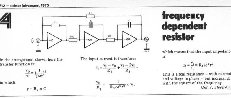 frequency dependent resistor
