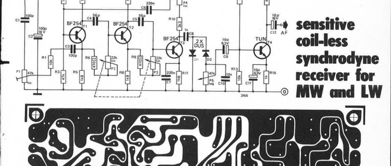 Sensitive Coil-Less Synchrodyne Receiver for MW and LW