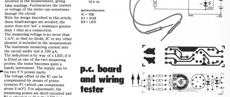 tester, p.c. board and wiring