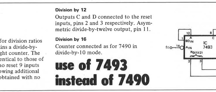 use of 7493 instead of 7490