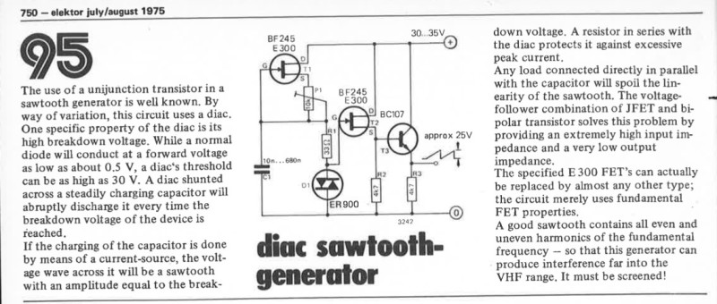 generator, diac sawtooth-